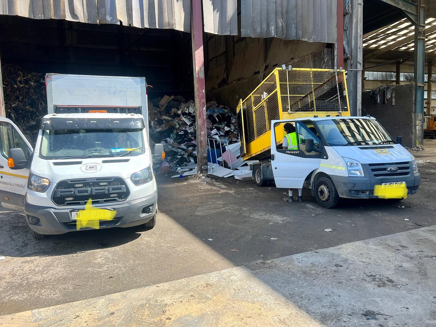 caged tipper waste truck